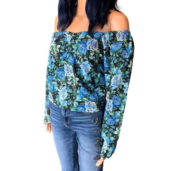 NWT WAYF Roses Off the Shoulder Floral Top - Picture 4 of 6